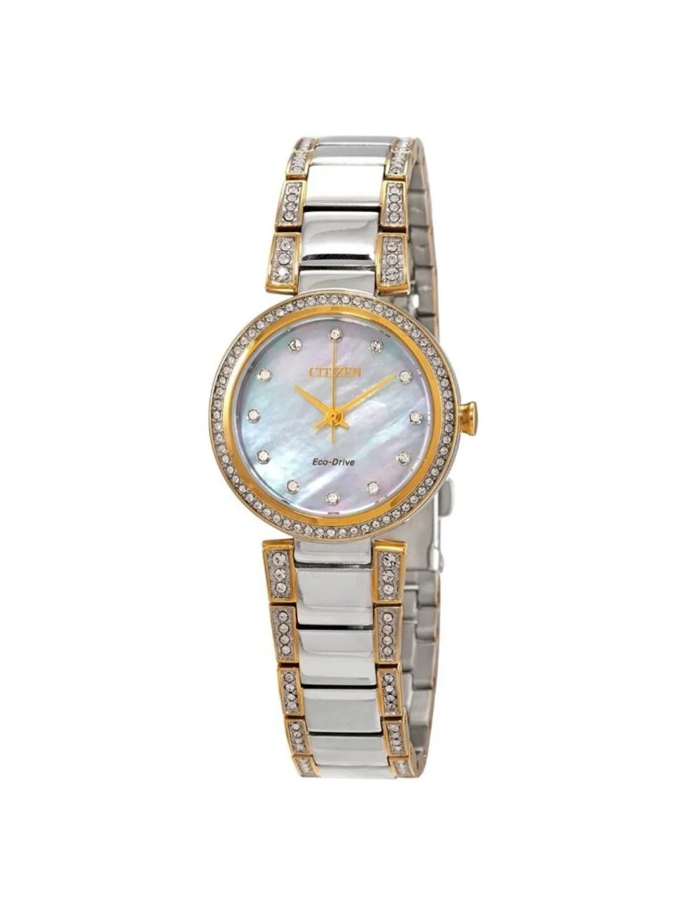 NWT Citizen Silhouette Crystal Mother of Pearl Dial Ladies Watch
